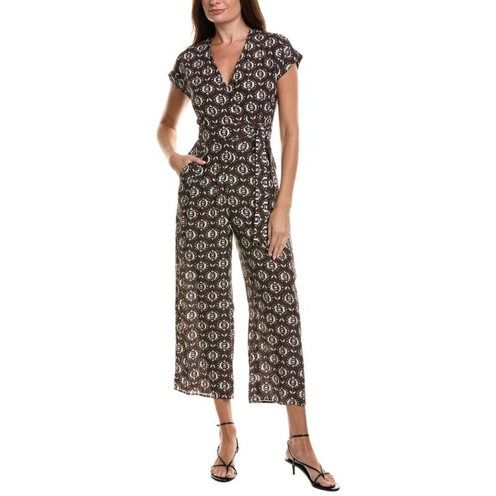Weekend Max Mara Womens Arizona Silk Jumpsuit, Brown
